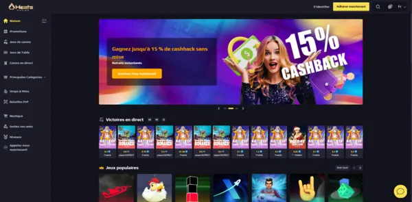 heatscasino home page